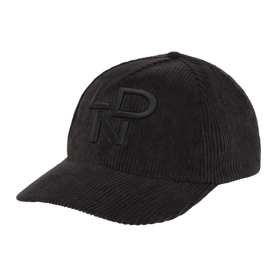 5 Panel Corduroy Hat Black