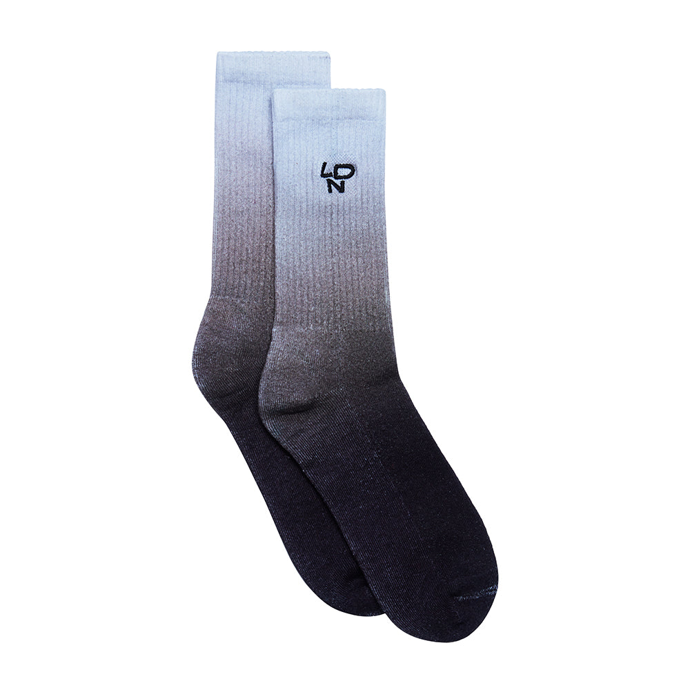 DYED TUBE SOCKS Black White